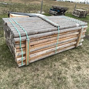 125 PCS - 8'X3.5" DIAMETER FIR FENCE RAILS