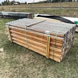 125 PCS 8'X3.5" DIAMETER FIR FENCE RAILS