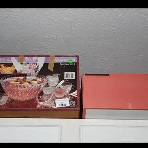 Anchor Hocking Punch Set and Wine Glasses