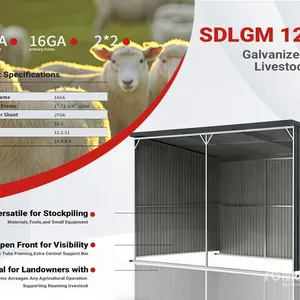 2026 SDLGM1220F 12 ft x 20 ft Galvanized Metal Livestock Shelter (Unused)