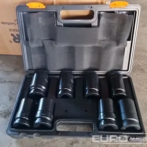 Unused 1" Heavy Duty Socket Set, 27mm, 30mm, 32mm, 33mm, 35mm, 36mm, 38mm, 41mm 
