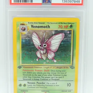#29 PSA 7 1999 Pokémon Jungle Venomoth Holo 1st Ed