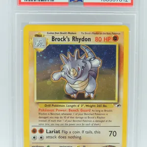 #51 PSA 7 Pokémon Gym Heroes Brock's Rhydon #2