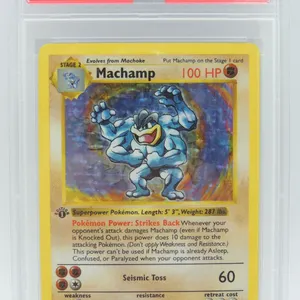 #8 PSA 5 1999 Pokémon Machamp 1st Ed Shadowless