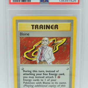 #42 PSA 6 Pokémon Gym Chal Trainer Blaine Holo