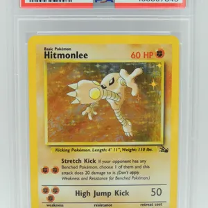 #20 PSA 6 1999 Pokémon Fossil Hitmonlee Holo #7
