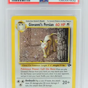 #37 PSA 7 Pokémon Gym Chal Giovanni's Persian #8