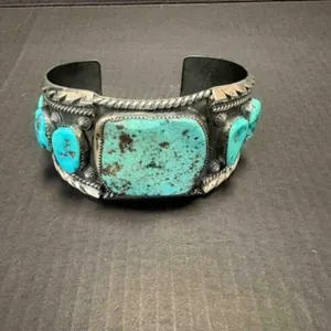 TURQUOISE/STERLING CUFF BRACELET