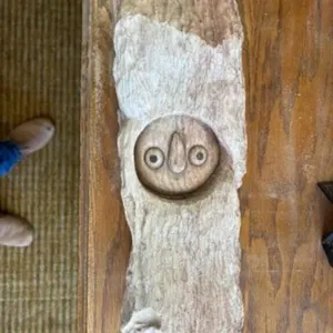 PETRIFIED WOOD  OWL SCULPTURE