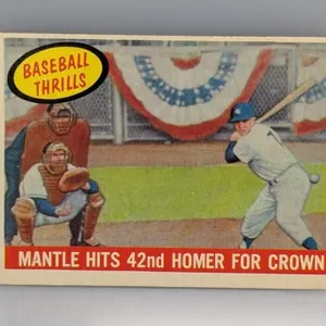 1959 Topps Mantle Homer For Crown HOF 461 Corners