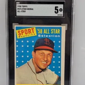 1958 Topps Stan Musial #476 HOF Cardinals SGC 5