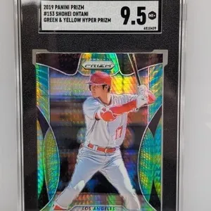 Ohtani 2019 Prizm Hyper Prizm Green Yellow SGC 9.5
