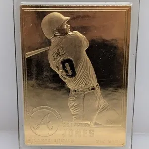 Danbury Mint 22k Gold Cards Chipper Jones Braves