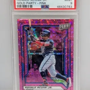 2019 VIP Ronald Acuna Gold Party Pink /50 PSA 9