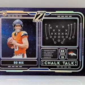 2024 Panini Zenith Chalk Talk Blue 8/25 RC Bo Nix