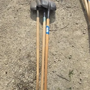 3 square nose shovels, long handles