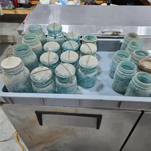 Lot of 22 blue Ball mason jars
