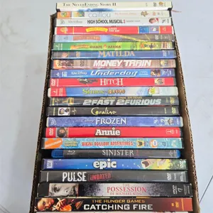 Small box of DVDs