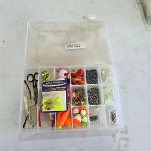 Fishing tackle organizer with tackle