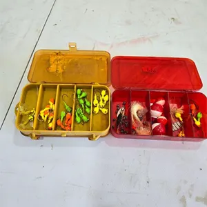 2 small fishing tackle boxes