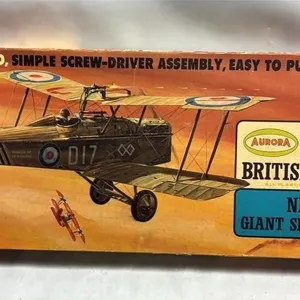Vintage Aurora SE-5 British Scout model kit airpla