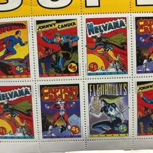 Canada Superhero 10 Stamps Set