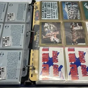 Vintage Military War Airplane trading card binder