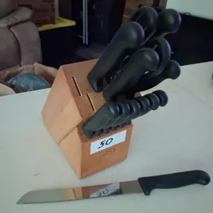 Butcher Block Knife Set