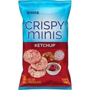 New 3Pk Quaker Crispy Minis Ketchup Rice Chips...