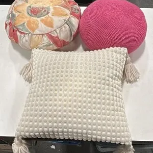Three Decorative Throw Pillows