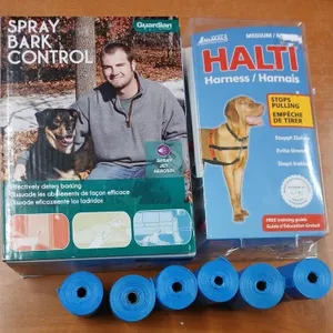 NEW Spray bark control collar, NEW Halti harness