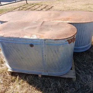 2 Aluminum water troughs. 72"L x 22 1/2"H x 24"W
