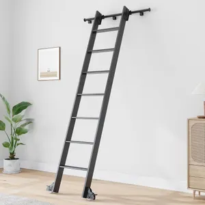 FREDBECK 8ft Rolling Library Ladder