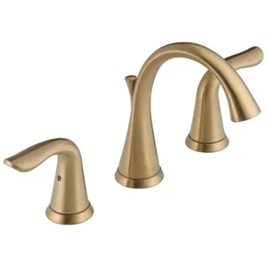 DELTA 8 Widespread Faucet Champagne