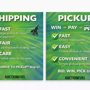 Auctionfuel Bid, Ship, Pickup - Fast, Fair, Care