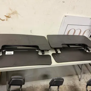 (2) Adjustable Desk Toppers with Keyboard Tray