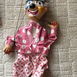 Antique Clown Marinette puppet