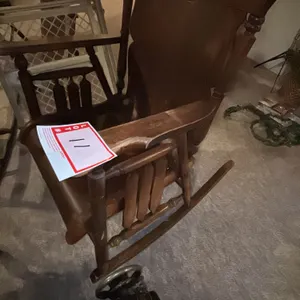 Curved wood rocking chair