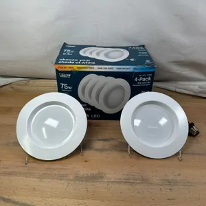 Feit Electric LED 75W Replacement, Dimmable, 4-pack - Like New/(1) Bended