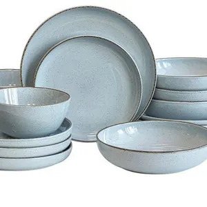 over&back Options 16-piece Dinnerware Set, Blue - New/Open Box