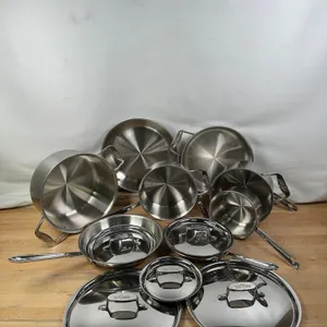 All-Clad d5 Stainless Steel 13 Piece Cookware Set - light Used