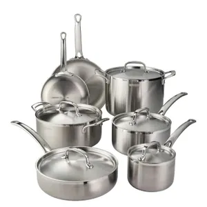 Tramontina 12-piece Tri-Ply Clad Stainless Steel Cookware Set - Like New/Open Box