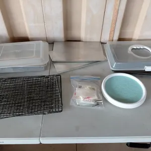 Baking Pans, Cooling Racks, One Has Matching Lid