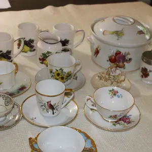 European Teacups and Saucers