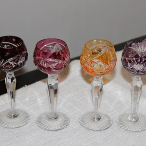 Bohemian Crystal Cordial Glasses