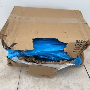 Case of 26”x 36” blue garbage bags - box damaged