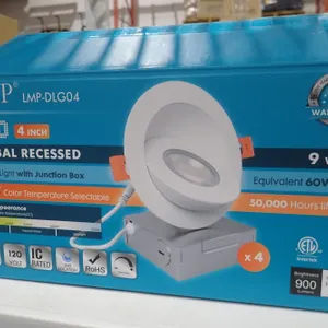 LMP LMP-DLG04 LED 4" Gimbal Recessed Canless Light w/Junction Box 4-pk.