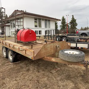 T/A Equipment Trailer w/ Steel Deck, Flip-Up Ramps, Skidded Tidy Tank and Reel, etc. OBL