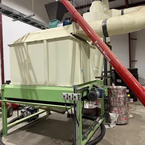 Industrial grain/seed cooling system with integrated dust collection & fans; auger sold separately