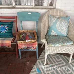 (3) VARIOUS CHAIRS WITH PILLOWS LOT